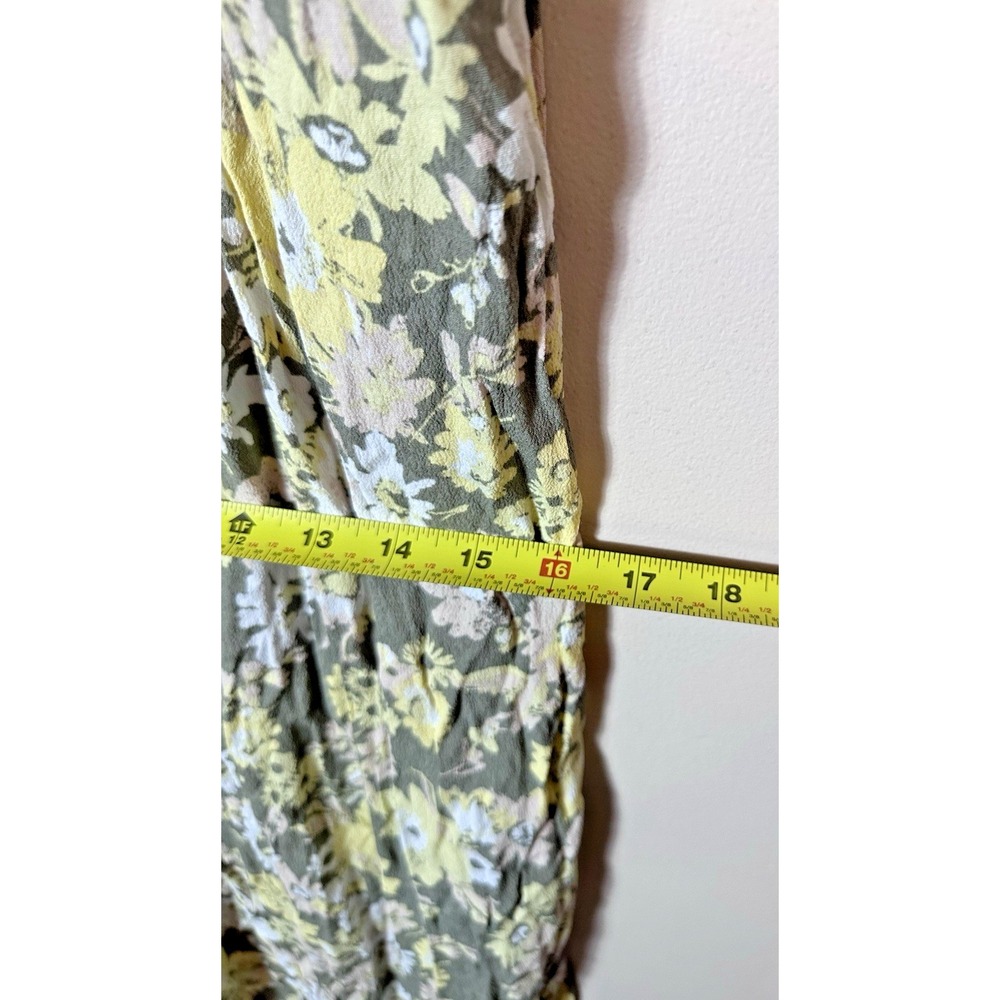 Stitch And Pine Slip Dress Medium Green Yellow Fairy Cottagecore 90s Y2K Cami M - Picture 10 of 13